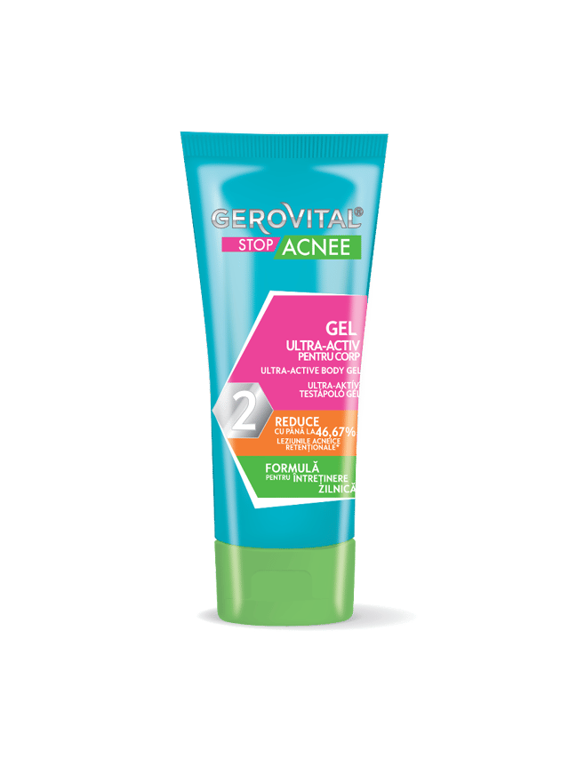 Gel Ultra-activ Pentru Acneea De Pe Corp, Gerovital Stop Acnee, 50 Ml