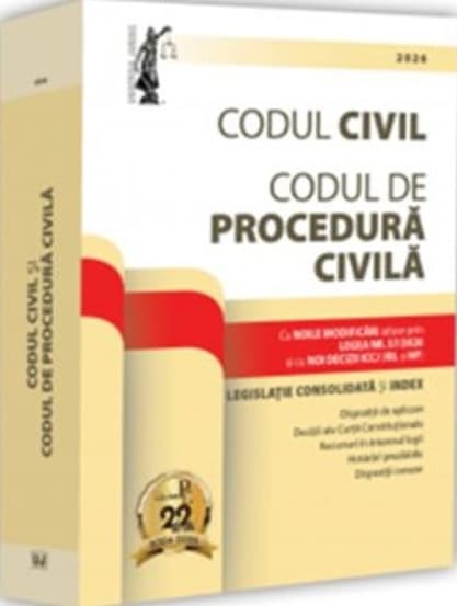 Codul civil și Codul de procedură civilă: 2026. Ediție tipărită pe hârtie albă