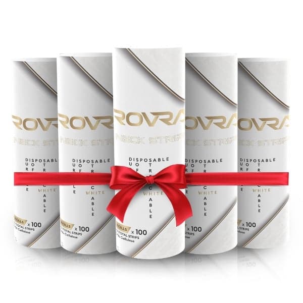 Pachet promo - Gulere de hartie Rovra pentru frizerie - set 5 role - 6 buc