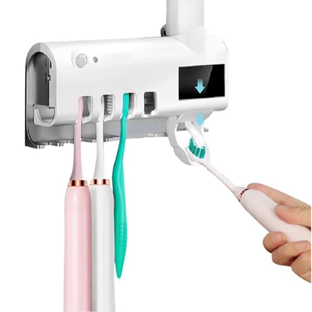 UB Dozator pentru pasta de dinti cu sterilizator UV pentru periute