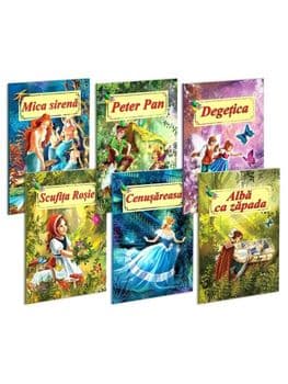 Pachet povesti autori straini (6 carti)/Fratii Grimm, H.C. Andersen, J.M. Barrie