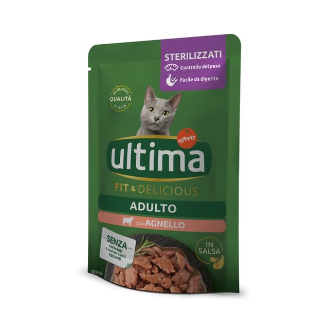 ULTIMA Fit & Delicious Sterilised, Miel, plic hrană umedă pisici sterilizate, (în sos), 85g