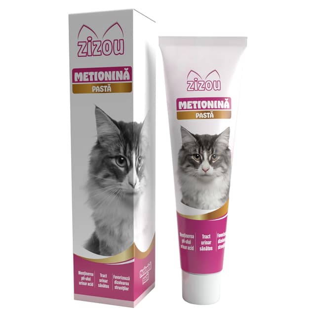 PASTEUR  Zizou Metionina, supliment sistem urinar pisici, pastă orală PASTEUR  Zizou Metionina, supliment sistem urinar pisici, flacon, 50g pastă orală