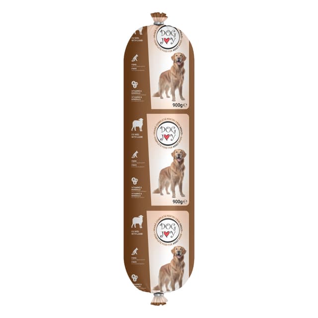 DOG JOY Salam, XS-XL, Miel, salam hrană umedă câini, 900g